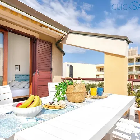 Apartment Clicksardegna Attic Vittoria With Terrace Facing The Sea And Parking Space *