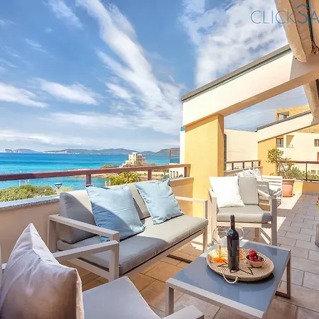 Clicksardegna Attic Vittoria With Terrace Facing The Sea And Parking Space * Alghero